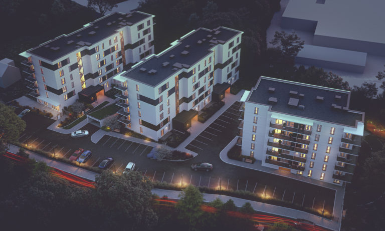 Wizualizacja - rzut izometrycny Apartamentów Zasole